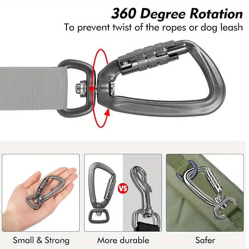 Heavy Duty Swivel Carabiner With Screw Lock