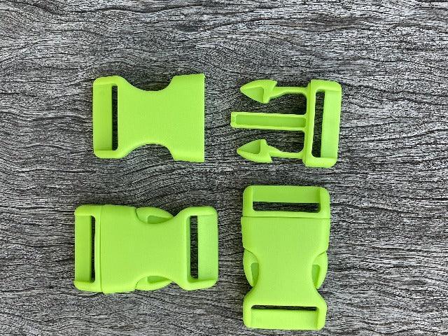 Lime Green - 25mm Curved side release buckle - Cams Cords