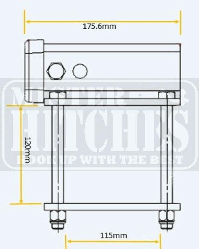 MISTER HITCHES RV Bumper Receiver Hitch - Caravan Bike Carrier